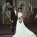 USA TX Dallas 1999MAR20 Wedding CHRISTNER Ceremony 010  "Well Mrs. Christner, that wasn't so hard now, was it?" : 1999, Americas, Christner - Mike & Rebekah, Dallas, Date, Events, March, Month, North America, Places, Texas, USA, Wedding, Year